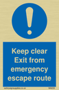 MA233: keep clear exit from emergency escape route