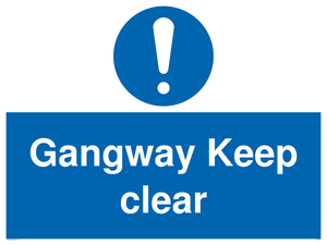 MA234: gangway keep clear