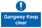 MA234: gangway keep clear