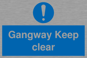MA234: gangway keep clear