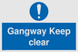 MA234: gangway keep clear