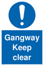 MA234: gangway keep clear
