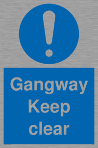 MA234: gangway keep clear