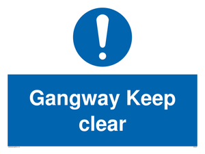 MA234: gangway keep clear