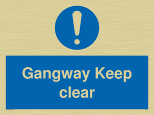 MA234: gangway keep clear