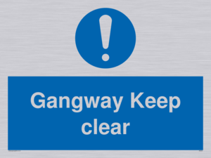 MA234: gangway keep clear