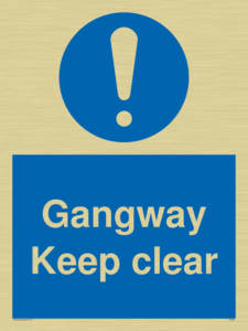 MA234: gangway keep clear