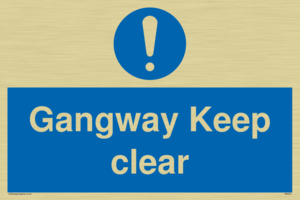 MA234: gangway keep clear