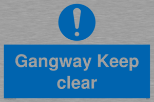 MA234: gangway keep clear