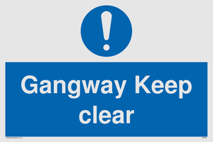 MA234: gangway keep clear