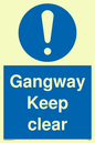MA234: gangway keep clear