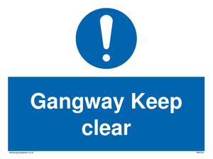 MA234: gangway keep clear