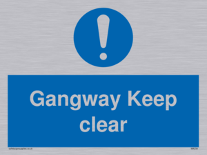 MA234: gangway keep clear
