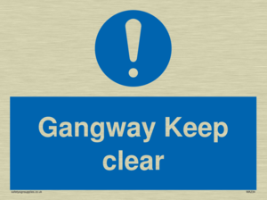 MA234: gangway keep clear