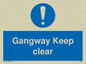 MA234: gangway keep clear