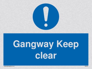 MA234: gangway keep clear