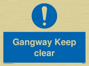 MA234: gangway keep clear