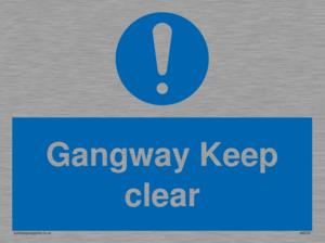 MA234: gangway keep clear