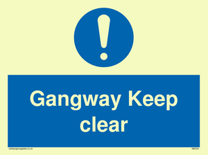 MA234: gangway keep clear