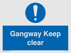 MA234: gangway keep clear