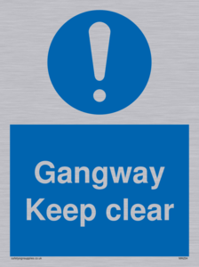 MA234: gangway keep clear