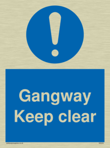 MA234: gangway keep clear