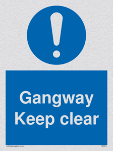 MA234: gangway keep clear