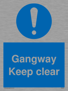 MA234: gangway keep clear