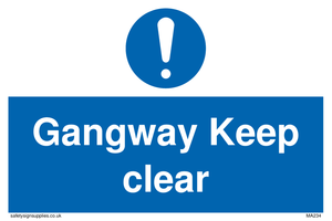 MA234: gangway keep clear