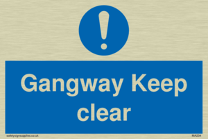 MA234: gangway keep clear
