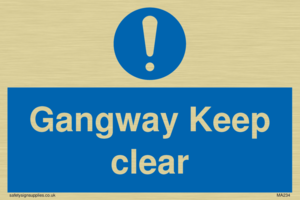 MA234: gangway keep clear