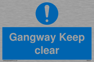 MA234: gangway keep clear