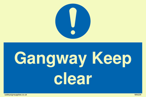 MA234: gangway keep clear