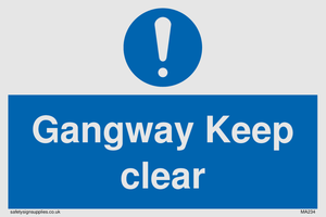MA234: gangway keep clear