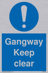 MA234: gangway keep clear