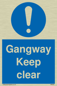 MA234: gangway keep clear