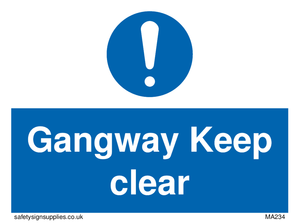 MA234: gangway keep clear
