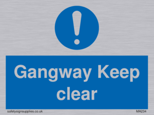 MA234: gangway keep clear