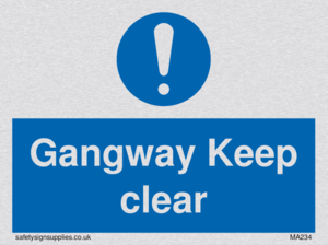 MA234: gangway keep clear