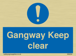 MA234: gangway keep clear