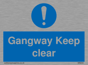 MA234: gangway keep clear