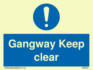 MA234: gangway keep clear
