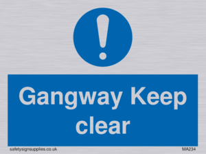 MA234: gangway keep clear