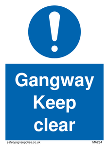 MA234: gangway keep clear