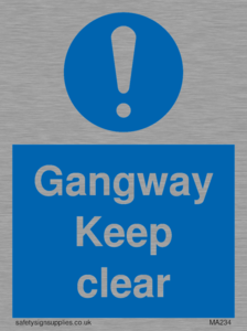 MA234: gangway keep clear