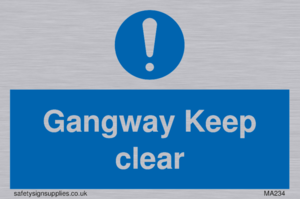 MA234: gangway keep clear
