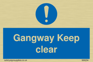 MA234: gangway keep clear