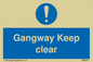 MA234: gangway keep clear