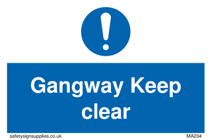MA234: gangway keep clear