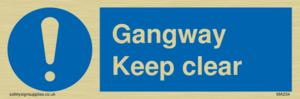 MA234: gangway keep clear